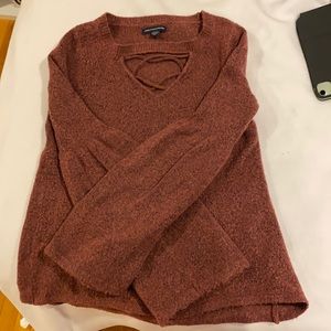 Crew neck triangle cut maroon sweater, American eagle xs